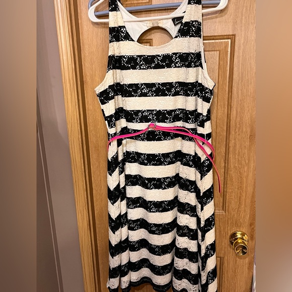 Lane Bryant Dresses & Skirts - Black and White stripe Skater dress